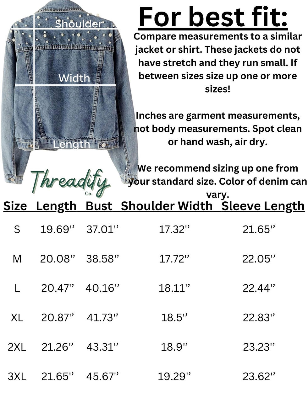 Thumbnail: Personalized Embroidered Pearl Bride Denim Jacket