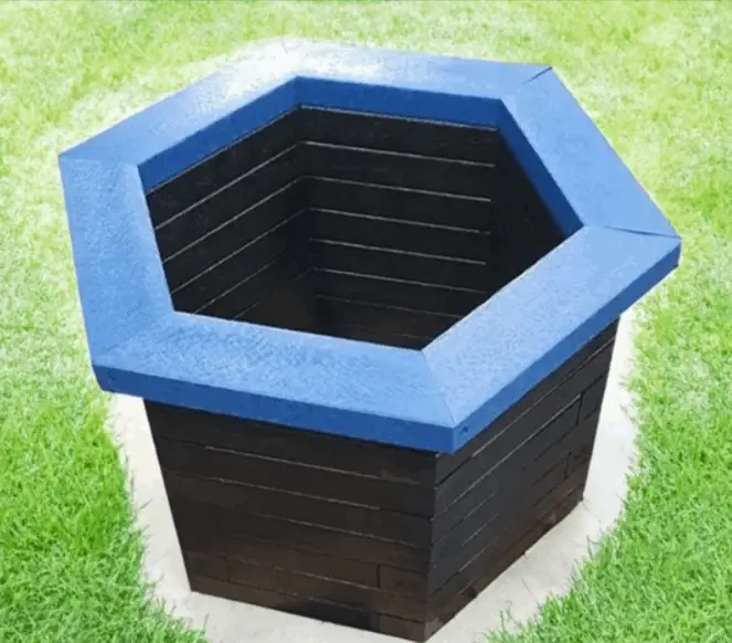 Recycled Plastic Hex Planter Boxes