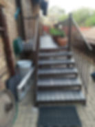 Recycled plastic Deck Steps with rails