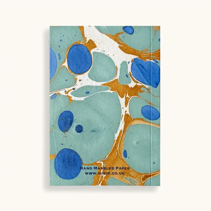 Thumbnail: Sukie - Hand Marbled Notebook - Blue