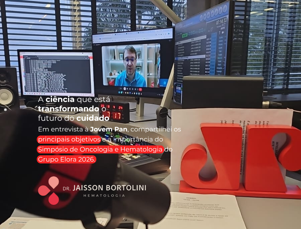 Dr. Jaisson Bortolini participa de entrevista na Jovem Pan para falar sobre o Simpósio de Oncologia e Hematologia do Grupo ELORA 2026