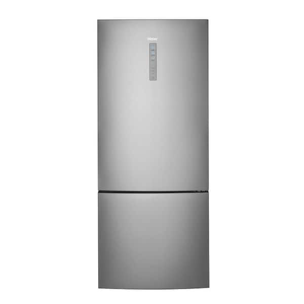 Haier 15.0 cu. ft. Counter Depth Bottom Freezer Refrigerator Stainless Steel