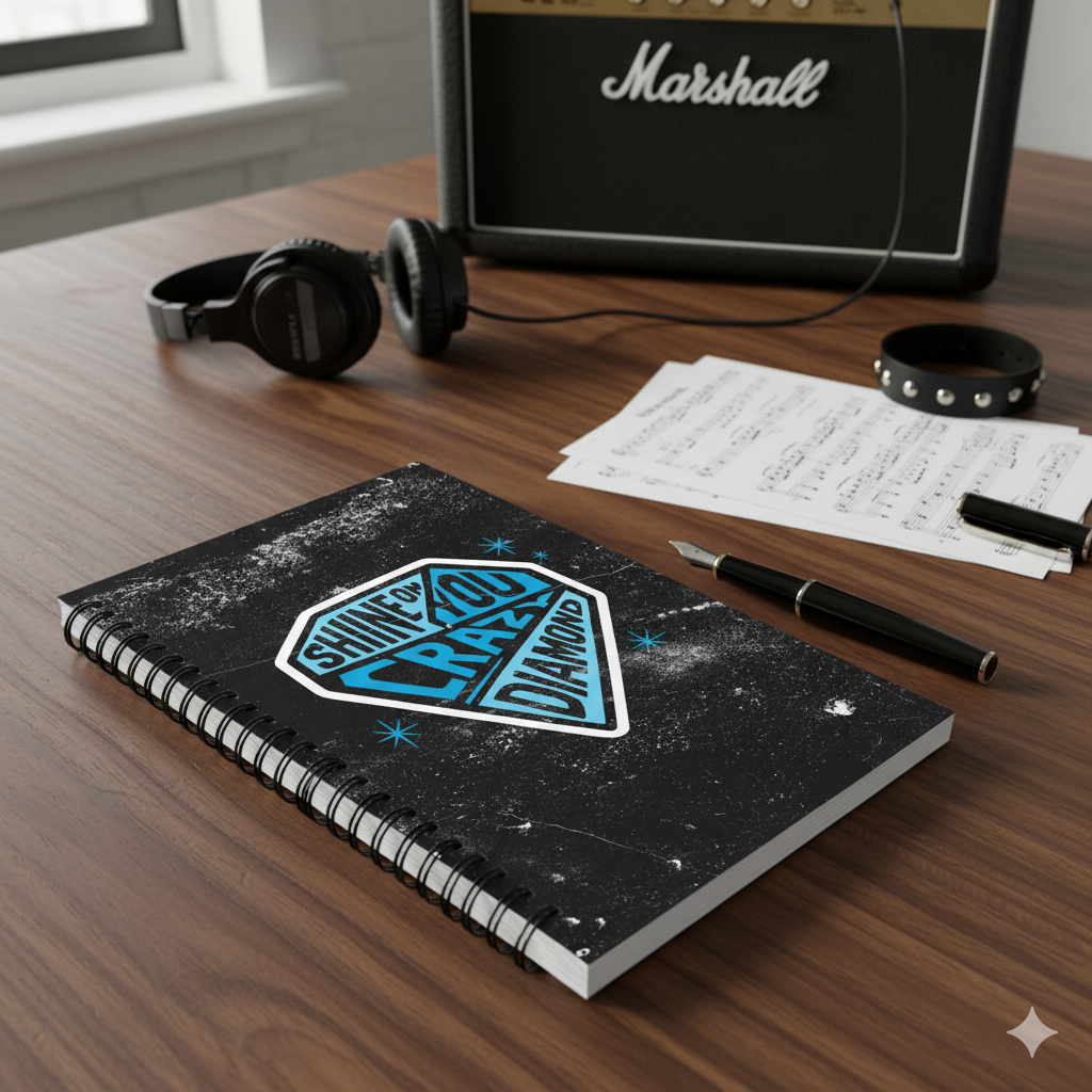 Crazy Diamond Noteflow – Psychedelic Inspired Retro Spiral Journal