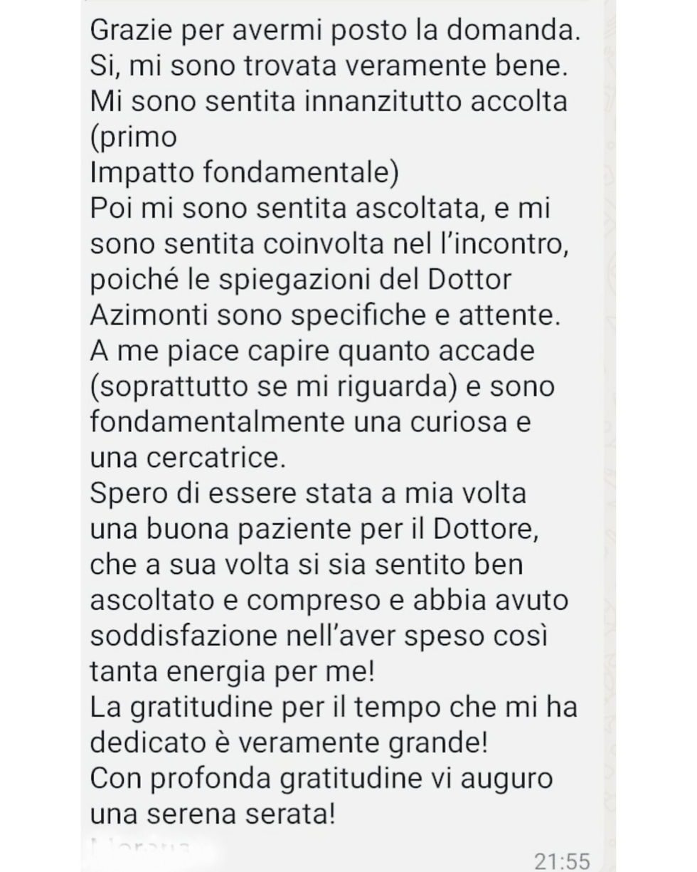 "CUSTOMER SATISFACTION" - ossia la"SODDISFAZIONE DEL PAZIENTE"