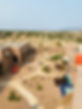 Aerial view of courtyard and plunge pool