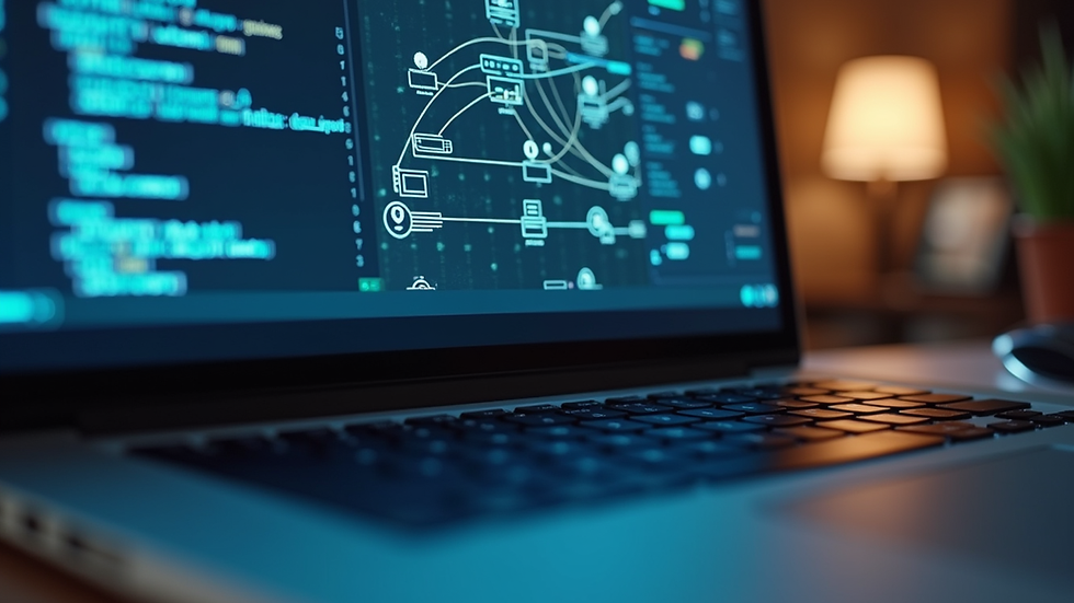 Close-up view of a laptop screen showing a virtual networking session