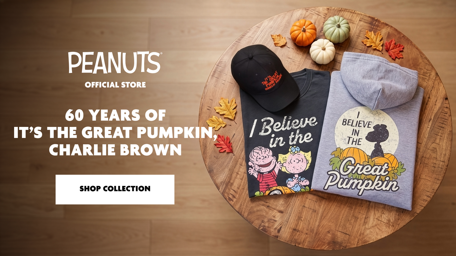 Peanuts Official Store. 60 Years of It's the Great Pumpkin, Charlie Brown. Shop Collection.