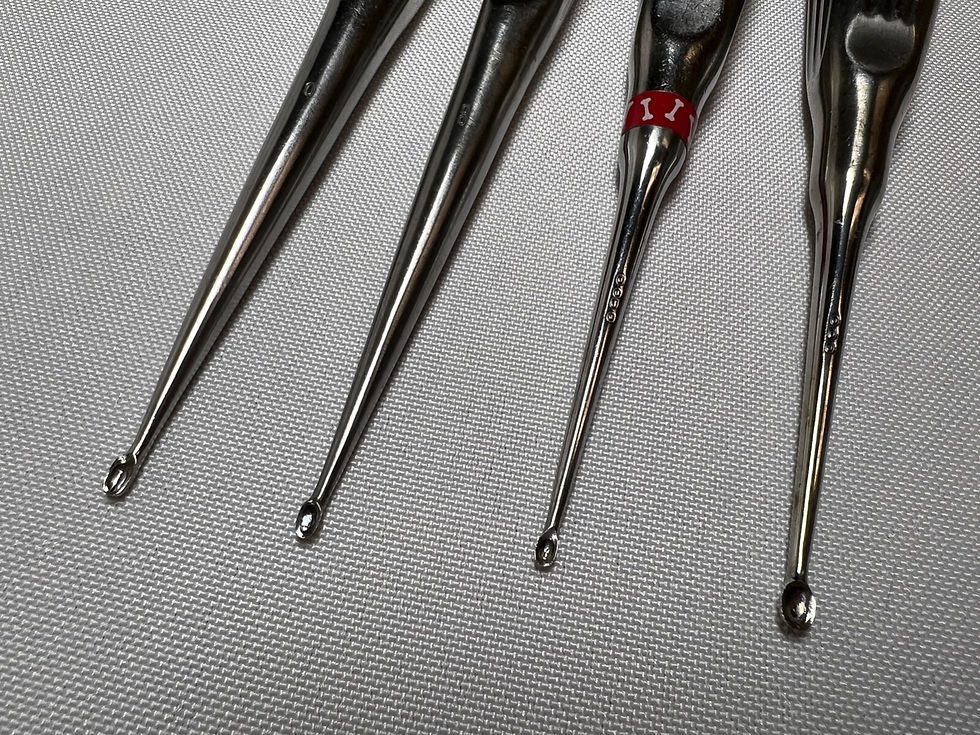 Thumbnail: Set Of 4 Ambler Bone Curettes  7"  Sizes 0,00,000,0000 Orthopedics