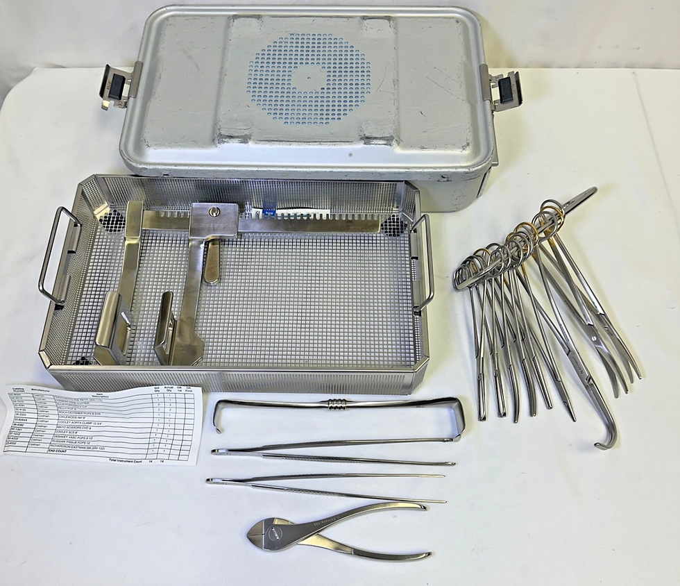 Chest Instrument 14 Piece Codman Jarit CVT Open Chest Instrument Set w/ Sterlization ...