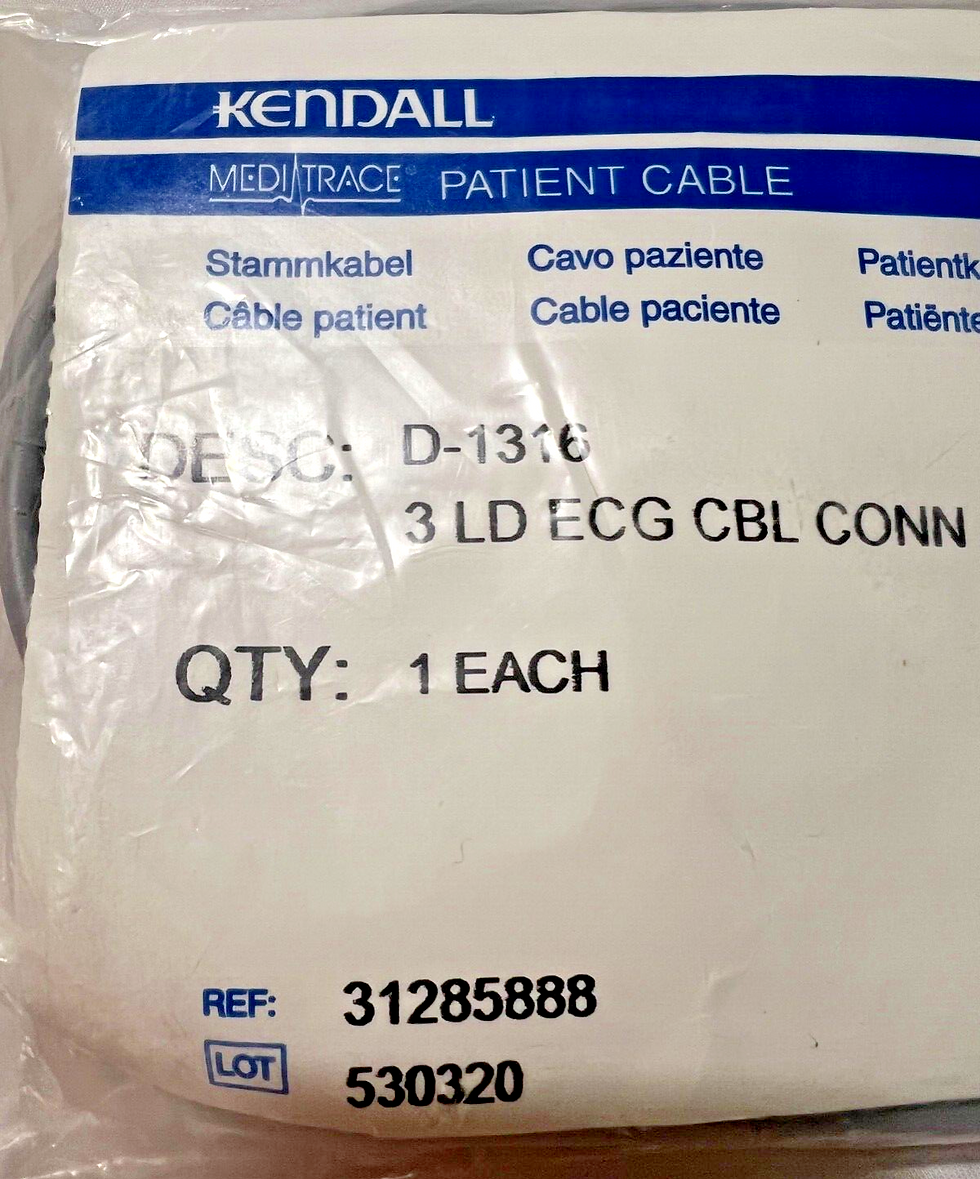 Thumbnail: Kendall Medi-Trace 31285888 3-Lead ECG Cable Connection