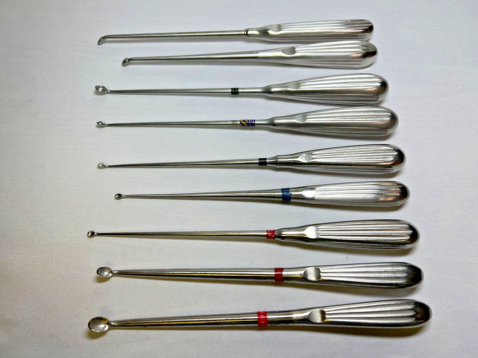 Thumbnail: Set Of 9 V.Mueller Aesculap Codman Bone Curettes Spinal Orthopedics