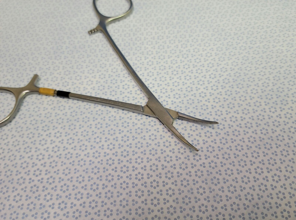 Thumbnail: Pilling 18-23-10 Halstead Mosquito Forceps Curved 5 1/8"