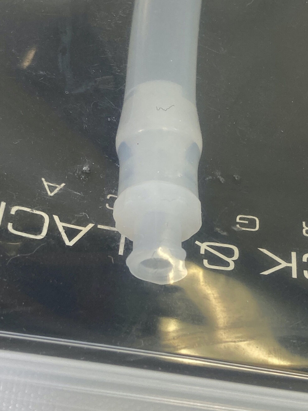 Thumbnail: Black & Black Surgical B89107 Silicone Transfer Tube C-Clamp Luer Adapter Lipo