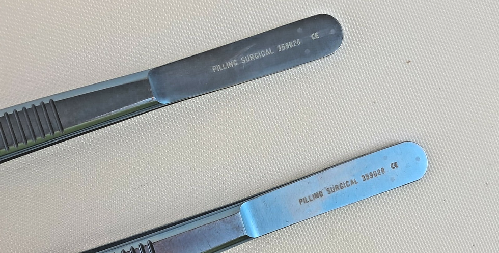 Thumbnail: LOT OF 2 Pilling Surgical 359028 DeBakey Thoracic Tissue Forceps