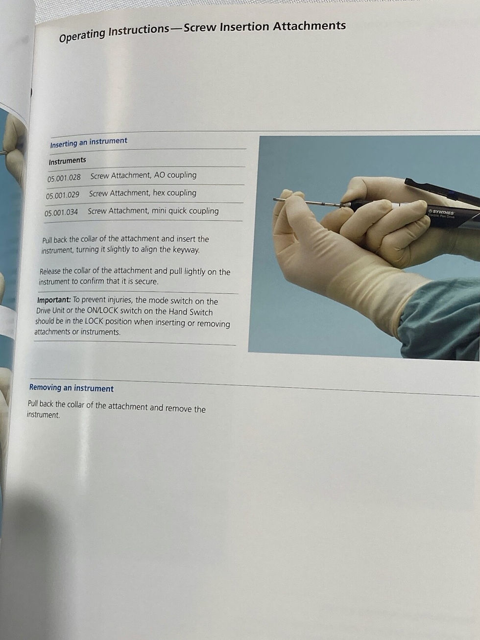 Thumbnail: Synthes Electric Pen Drive Users Manual Brochure Neurology