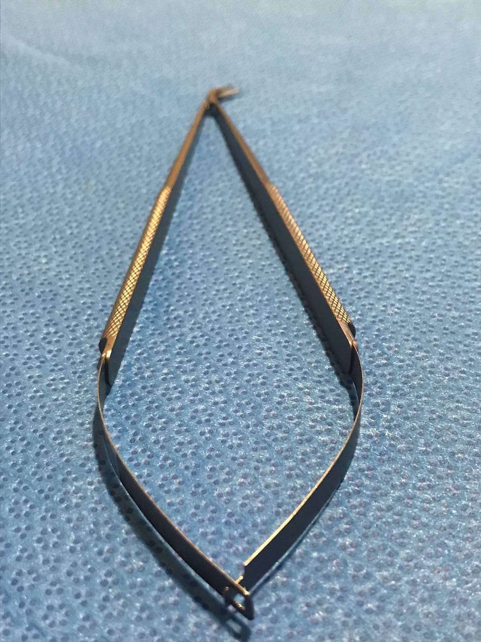 Thumbnail: Codman 80-1803 Titanium Micro Rhoton Scissors Angled 60° L: 6.5" 30 Day Warranty