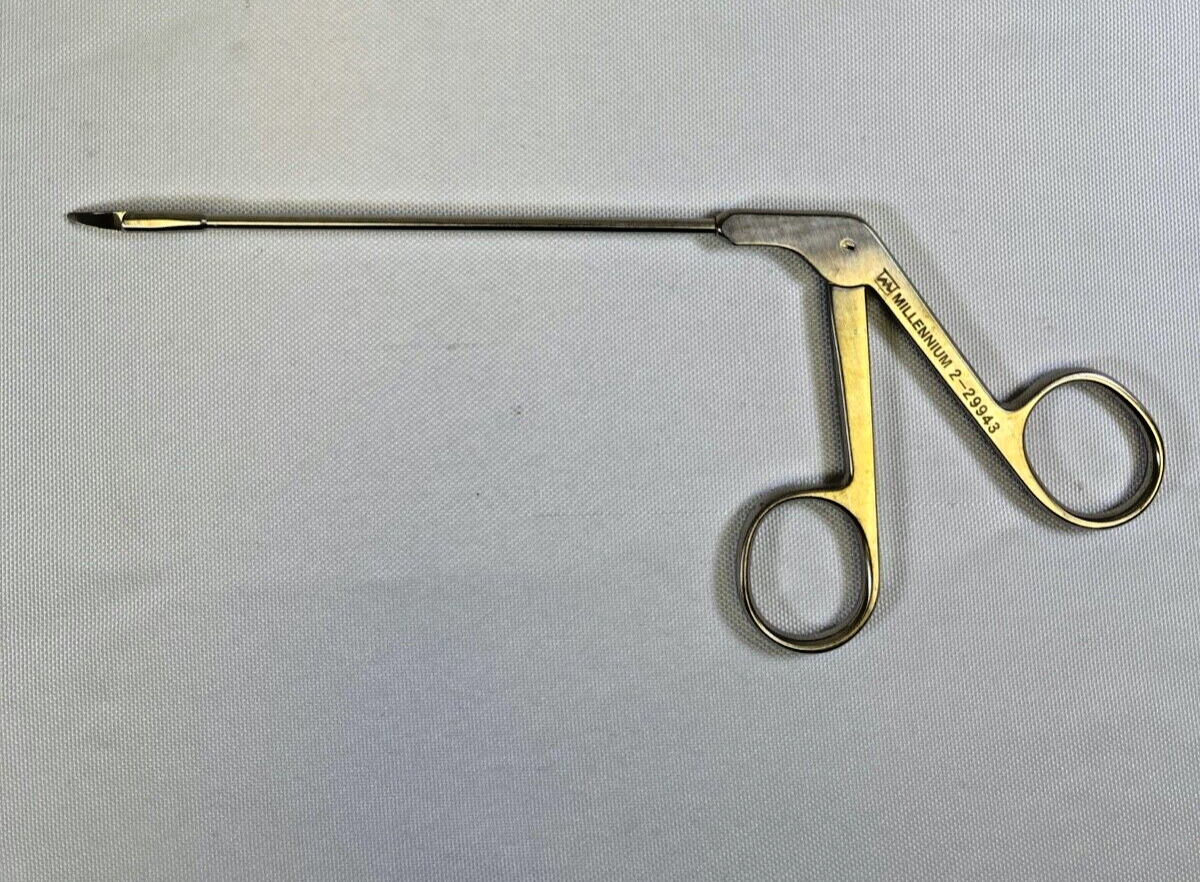 Millennium Surgical 2-29943 Nasal Sinus Scissors Curved Right Blunt Blades ENT