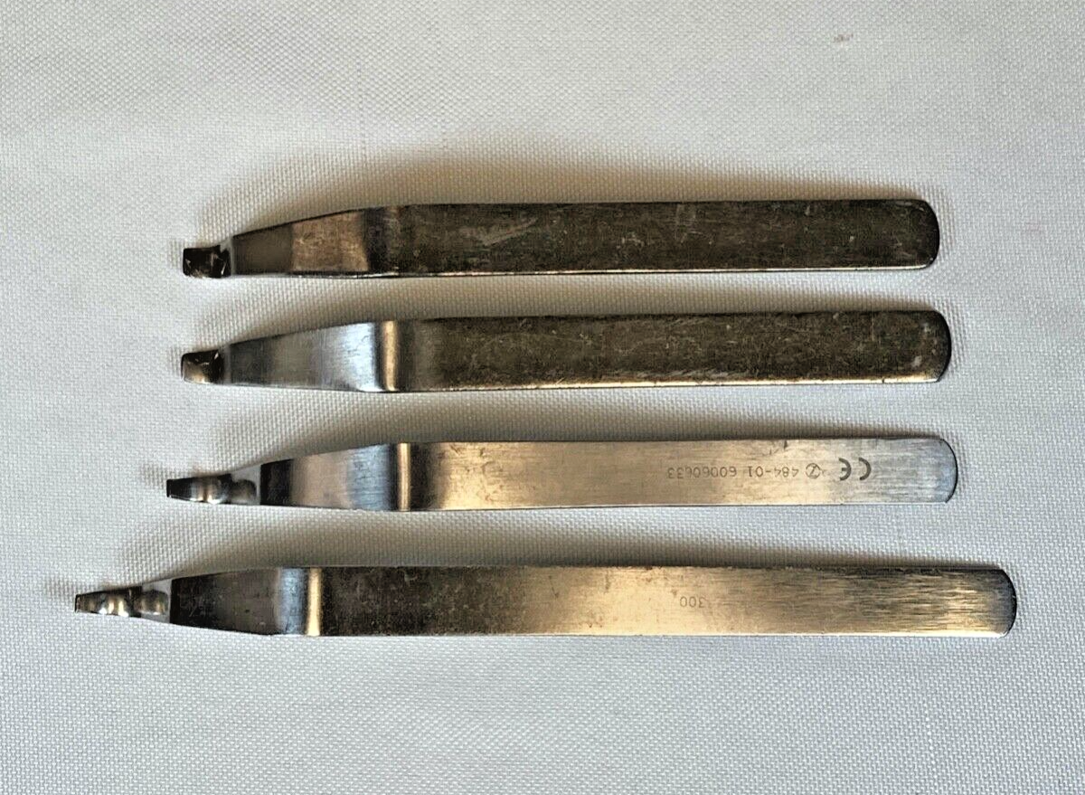 Set of 4 Zimmer 484-01 Hays Hand Retractors Orthopedics Trauma