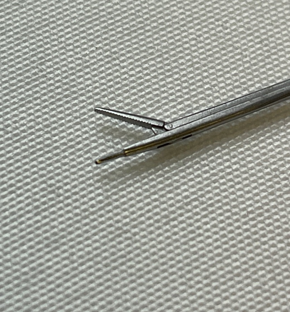 Thumbnail: Storz N0551 Leivers Vent Tube Introducer Forceps Delicate Jaw 2.5mm Rod ENT