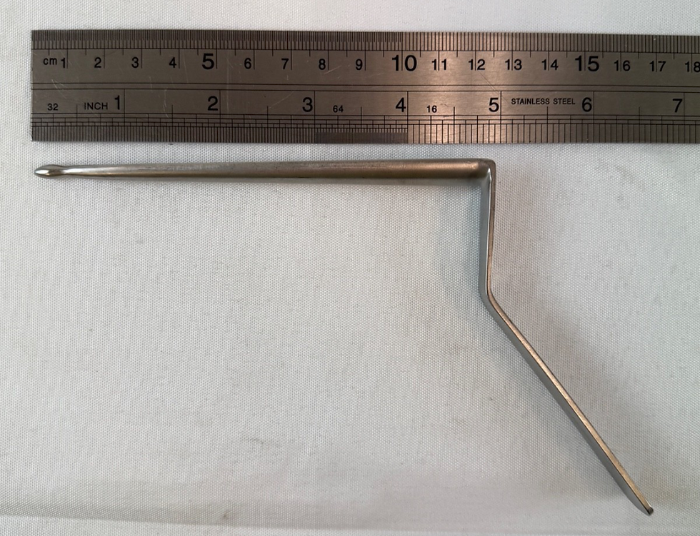 Thumbnail: Sontec 516-506 Teales Gorget Speculum Tapered 1/2 Moon-Probe End 4.75" Shaft 4"