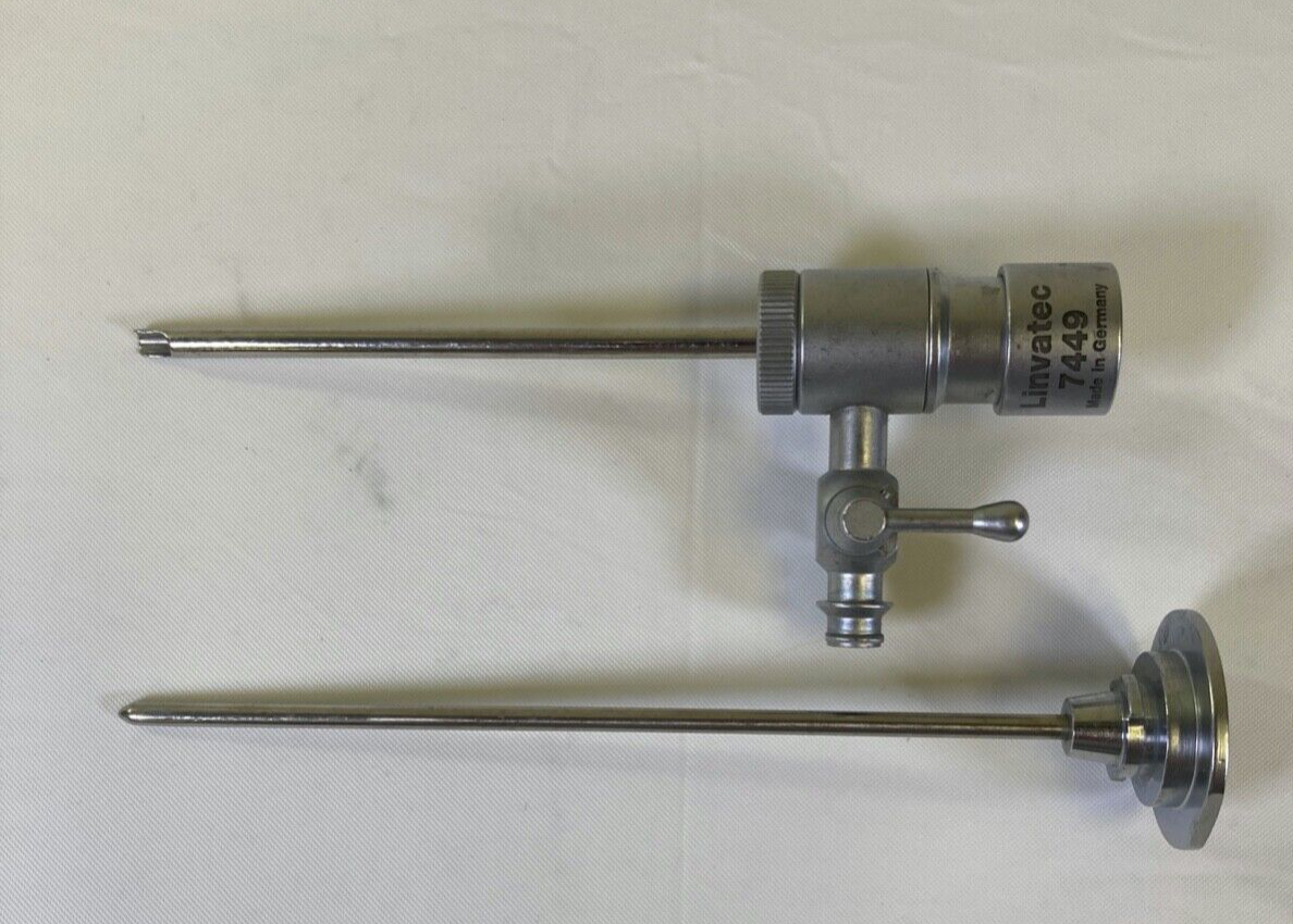 Linvatec 7449 3.5mm Rotating Valve Small Joint Arthroscope Sheath & Obturator