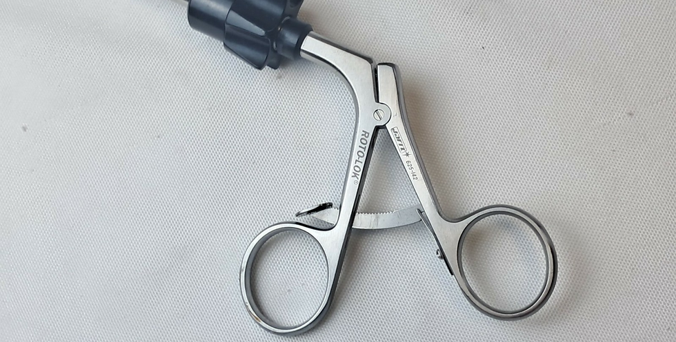 Thumbnail: Jarit 625-142, Paddle Babcock Grasping Forceps, Roto-Lok Ratchet, 10mm