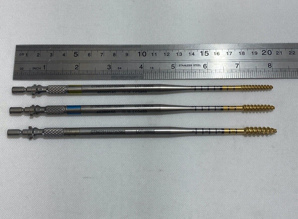Thumbnail: Set of 3 Stryker 4.5 5.5 6.5mm Cannulated Tap XIA3 Serrato Orthopedics Spine