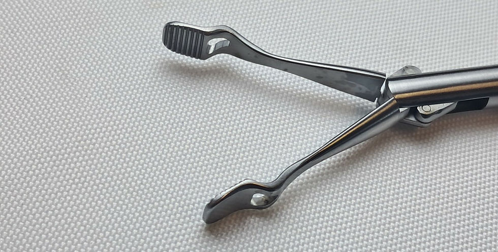 Thumbnail: Jarit 625-142, Paddle Babcock Grasping Forceps, Roto-Lok Ratchet, 10mm