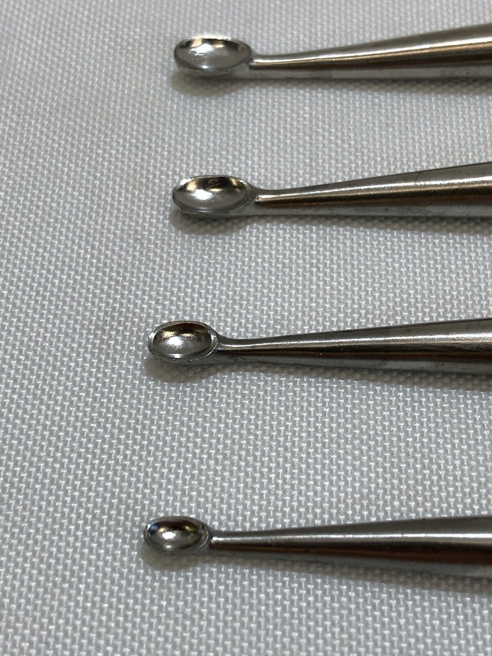 Thumbnail: Set of 4 SSI Ultra Brun Bone Curettes 7" Sizes 0/1/3/4 Orthopedic Trauma