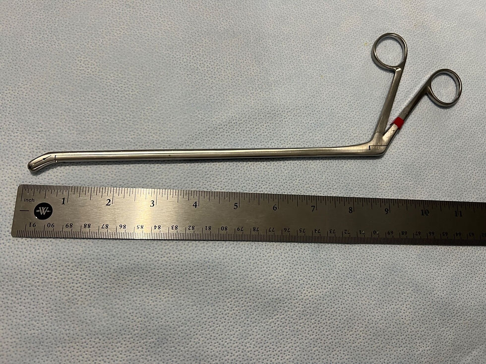 Thumbnail: Synthes 2027-16-106 TLIF 6mm Angled Pituitary Rongeur 12" Length US1286