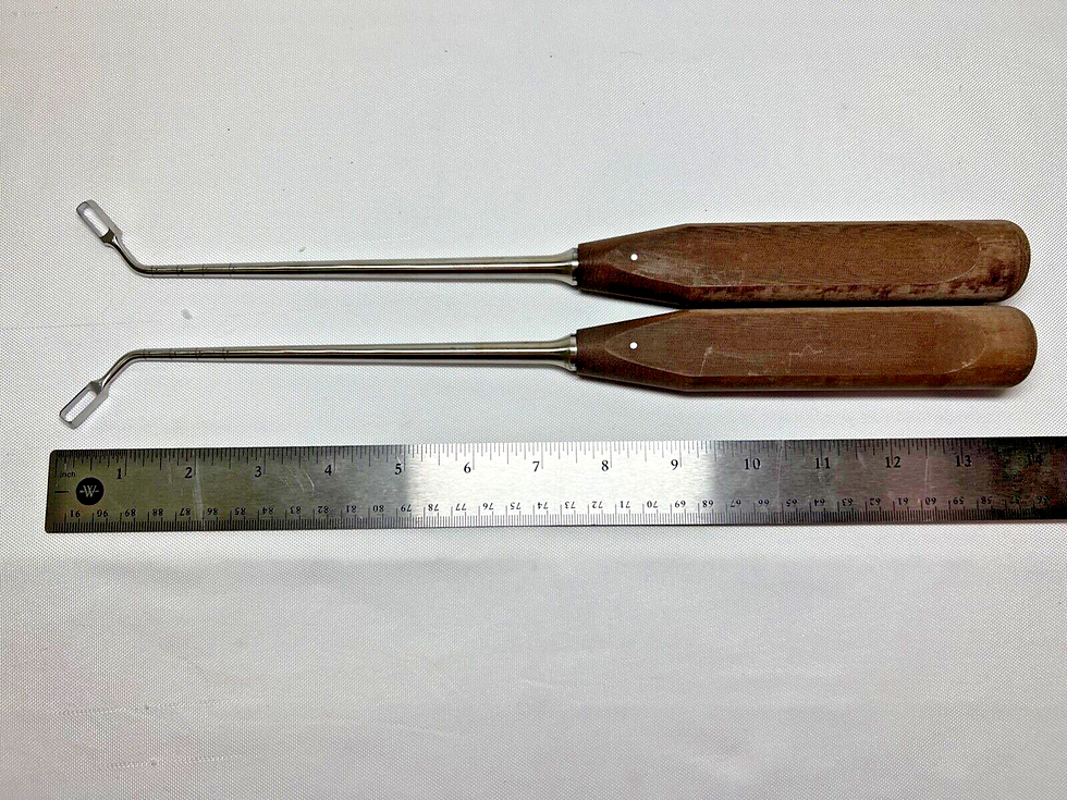 Thumbnail: Set Of 2 Synthes 389.283 Right & 389.284 Left Rectangular Curettes 8mm US1224