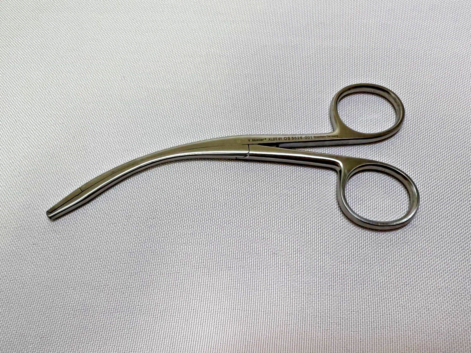 V. Mueller OS5526-001 Tendon Tunneling Passing Forceps Curved Alligator Jaws 6"
