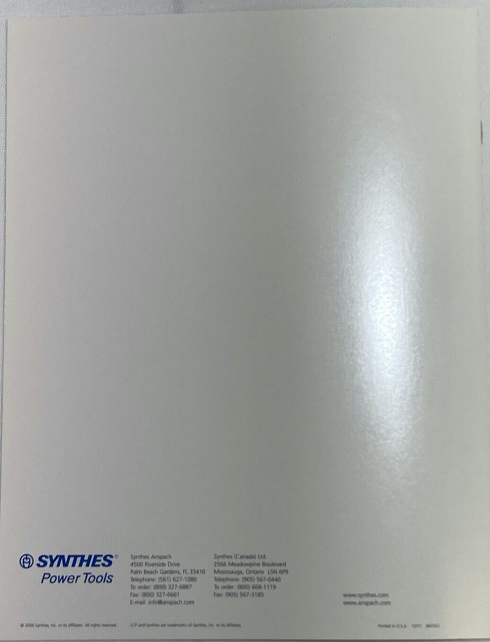 Thumbnail: Synthes Electric Pen Drive Brochure Manual