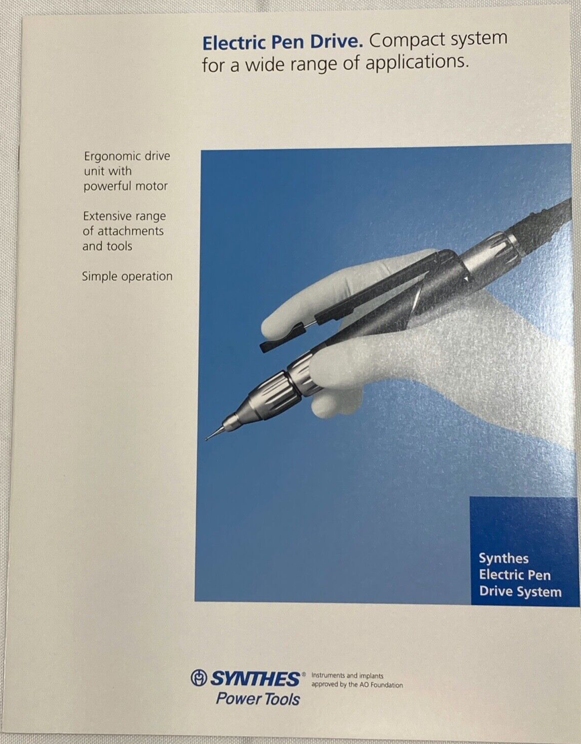 Synthes Electric Pen Drive Brochure Manual
