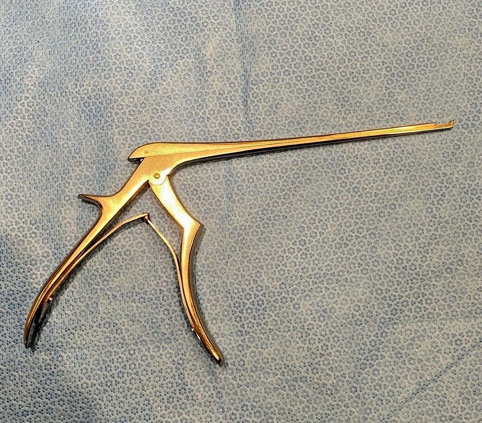 Thumbnail: Codman 80-1340 Hardy Sella Punch w/ Drainage Holes 40° X 2mm Up Bite, 7" Neuro
