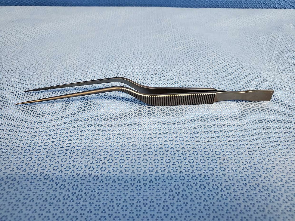 Thumbnail: Codman 80-1503 Titanium Malis Bayonet Forceps .5mm Tip, 8 3/4" Neurology