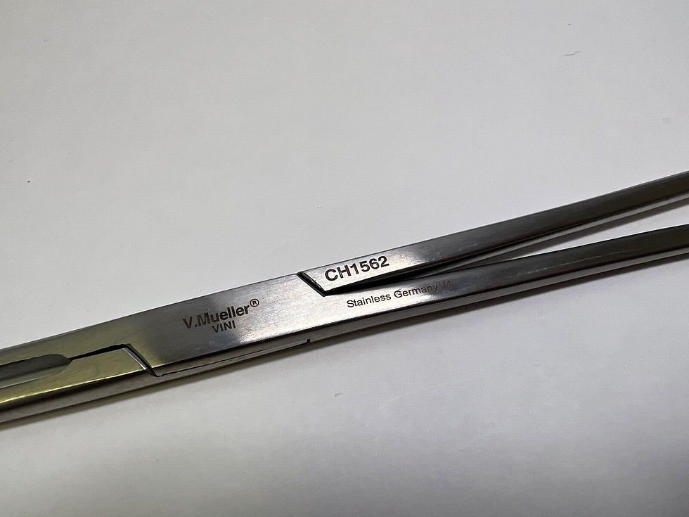 Thumbnail: V. Mueller CH1562 Allis Tissue Forceps 12" Ratchet Lock 5 X 6 Teeth