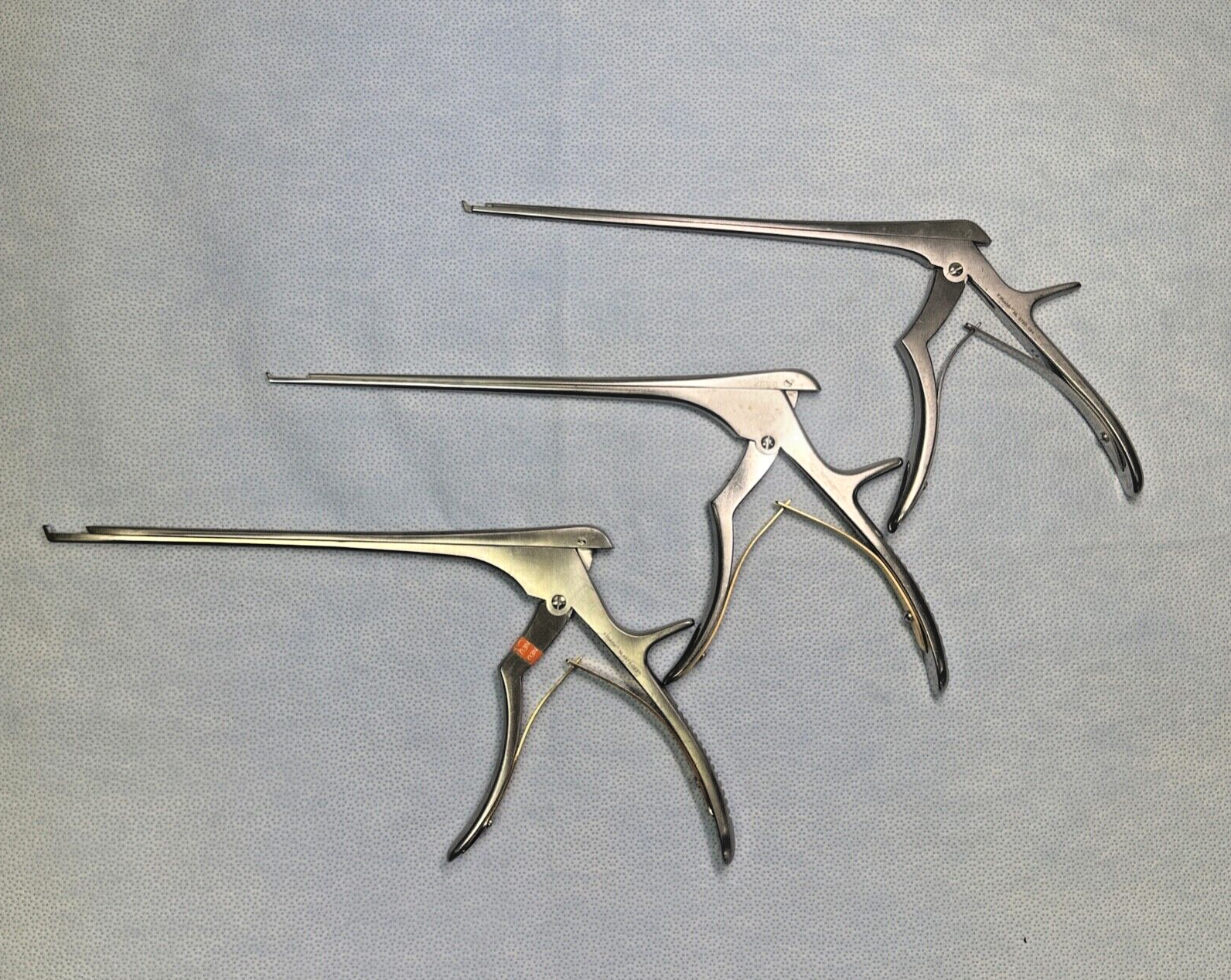 V. Mueller NL3785-164 NL4071-082,083 1/2/3mm Rhoton Kerrison Rongeur 3 Pc Set