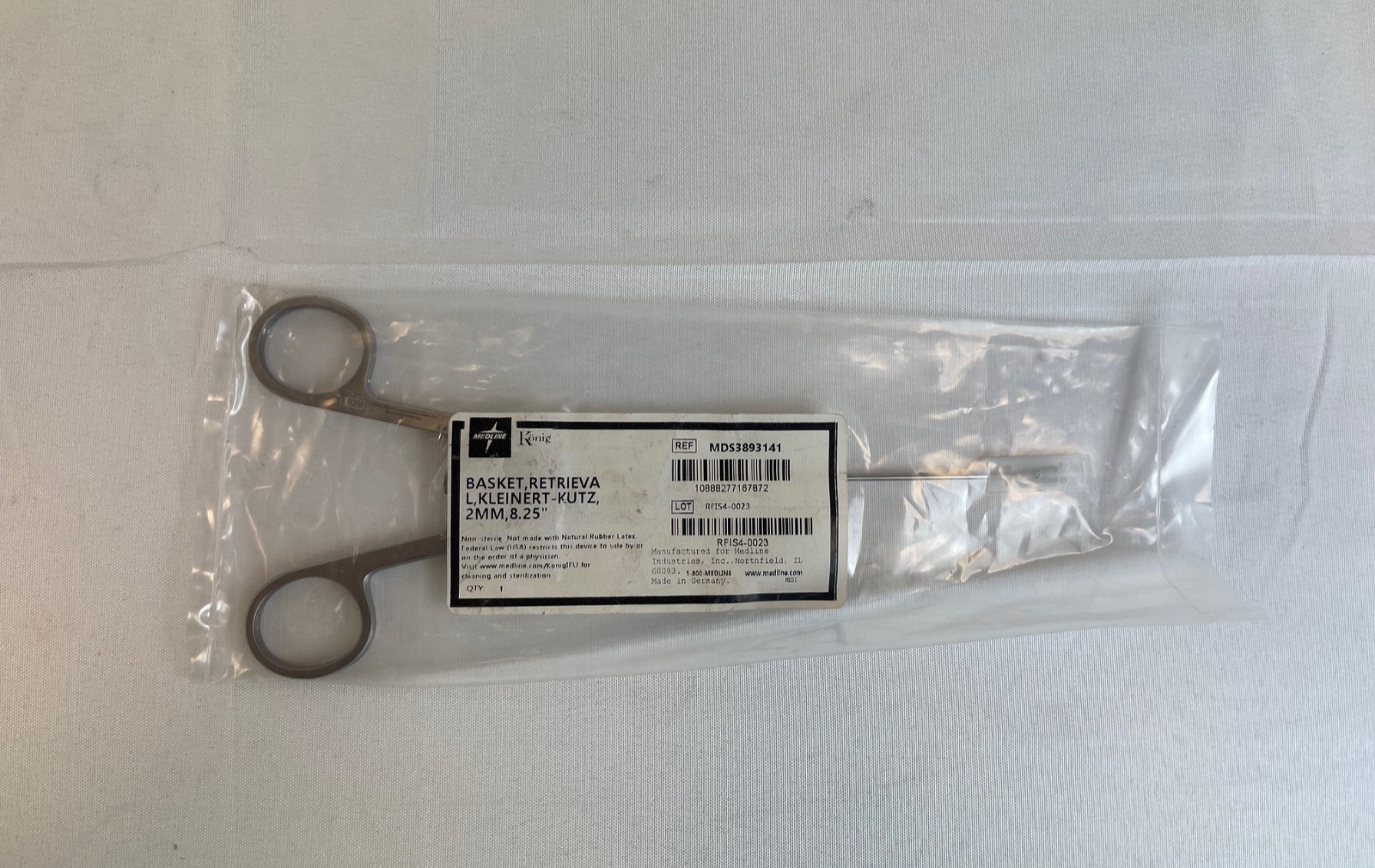 Konig MedLine MDS3893141 Kleinert-Kutz Basket & Tendon Retriever 2mm x 8.25"