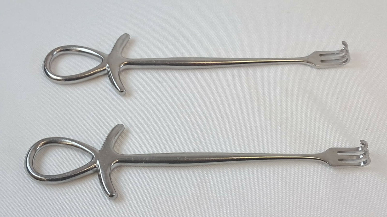 Lot of 2 Codman 50-4226 Volkman Retractor 8-3/4" 3 Prong Blunt
