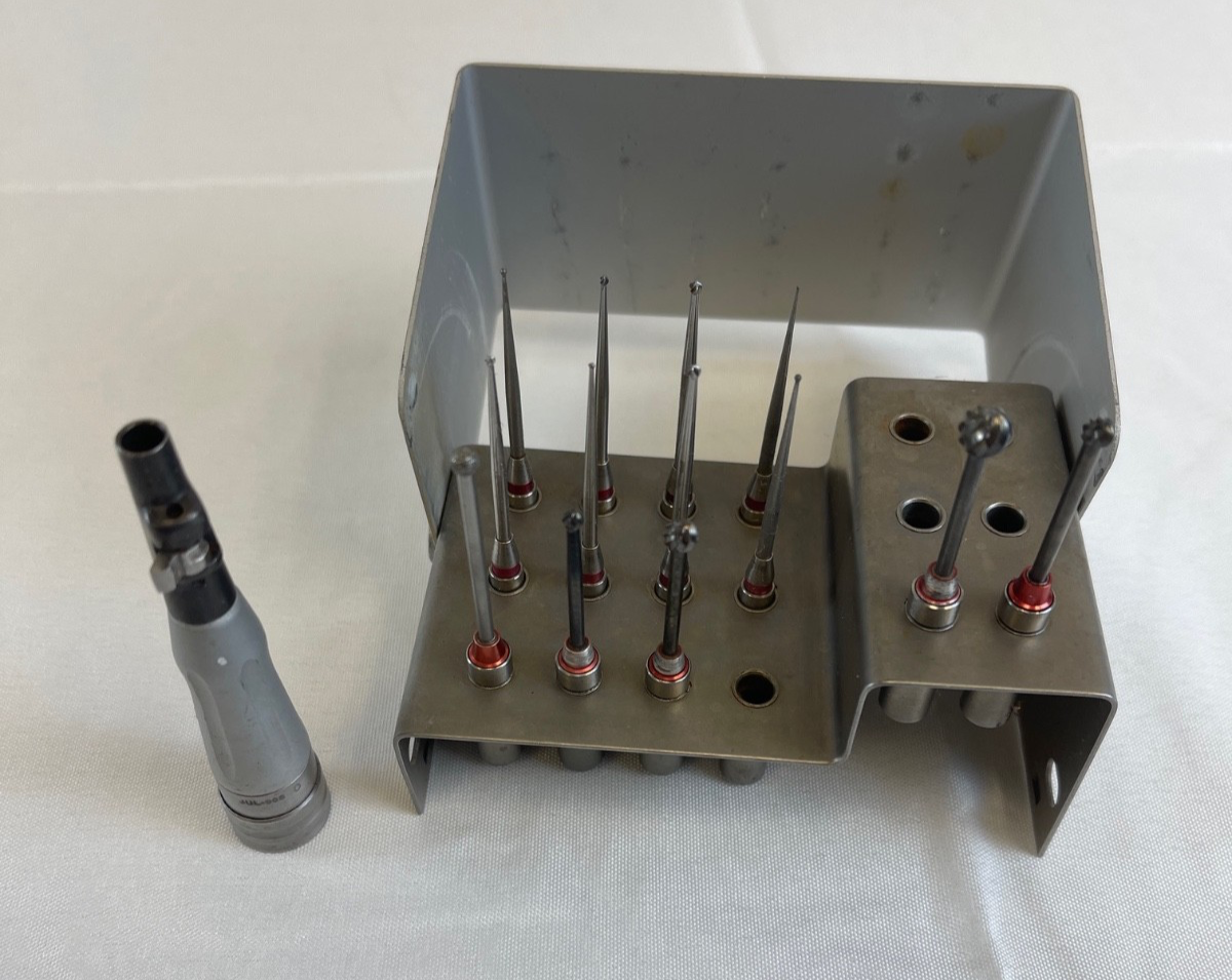 Hall Zimmer Osteon 5056-07 Burr Rack w/ 5056-11 High Speed Ototome Otology