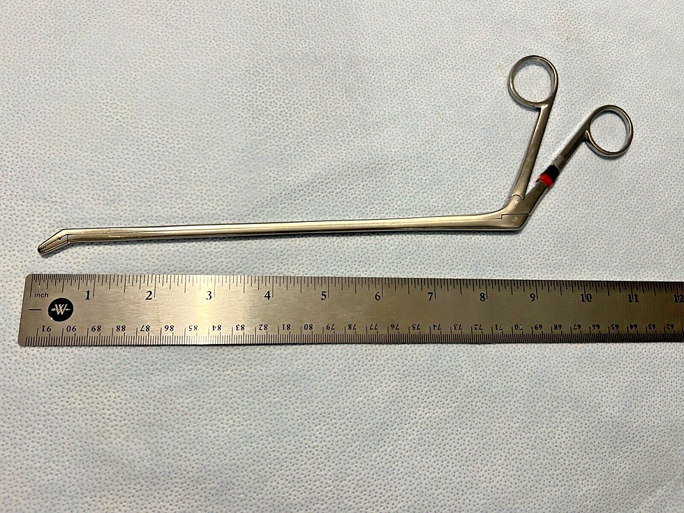 Thumbnail: Synthes 2027-16-104 TLIF 4mm Angled Pituitary Rongeur 12" Length US1285