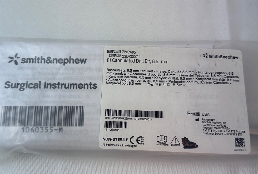 Thumbnail: Smith & Nephew Acufex 7207485 Cannulated Drill 8.5mm x 150mm New