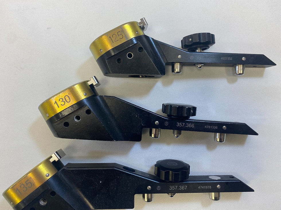 Thumbnail: Set of 3 Synthes Aiming Arm's 125°, 130°, 135°  357.365, 357.366, 357.367  US945