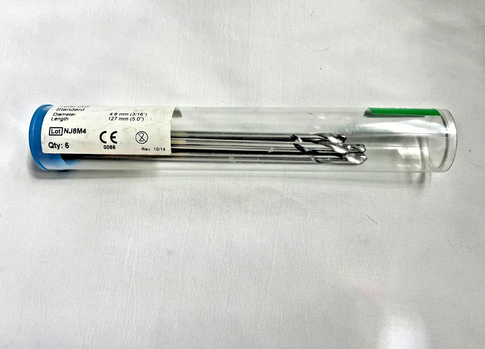 Thumbnail: Lot Of 4 Brasseler USA Surgical KM166-00-07 Standard Twist Drill 4.8mm X 127mm