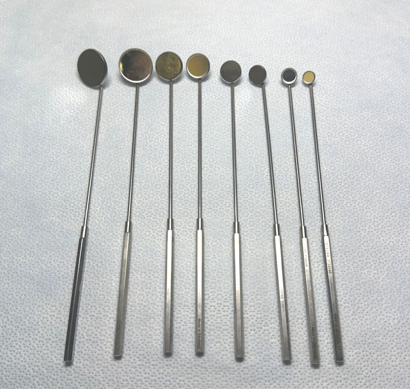 Integra Set of 8 Laryngeal Mirrors ENT