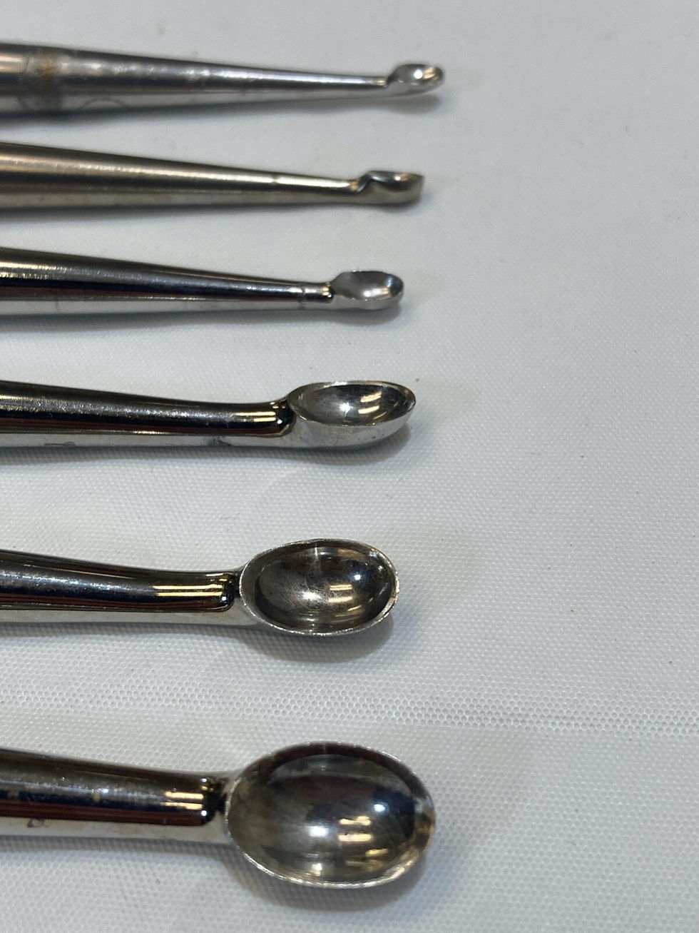 Thumbnail: V. Mueller OS995-005 Bone Curettes Set of 6 Knurled Handle 9" 0-6 Orthopedics