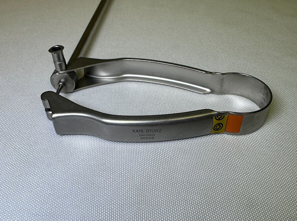 Thumbnail: Karl Storz 30529 Metal Handle 5mm Sheath Laparoscopic Retraction Graspers 36cm