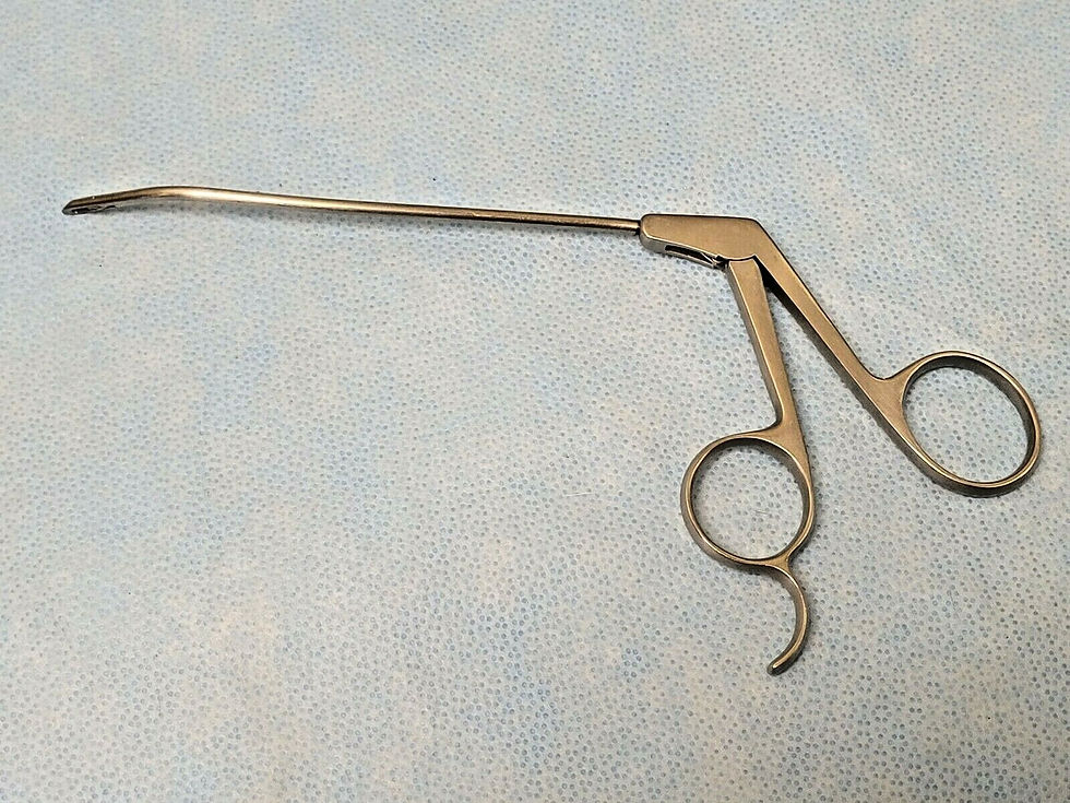 Thumbnail: German Stainless 6.25" 1mmx10mm Right Curved Biopsy Punch Orthopedic