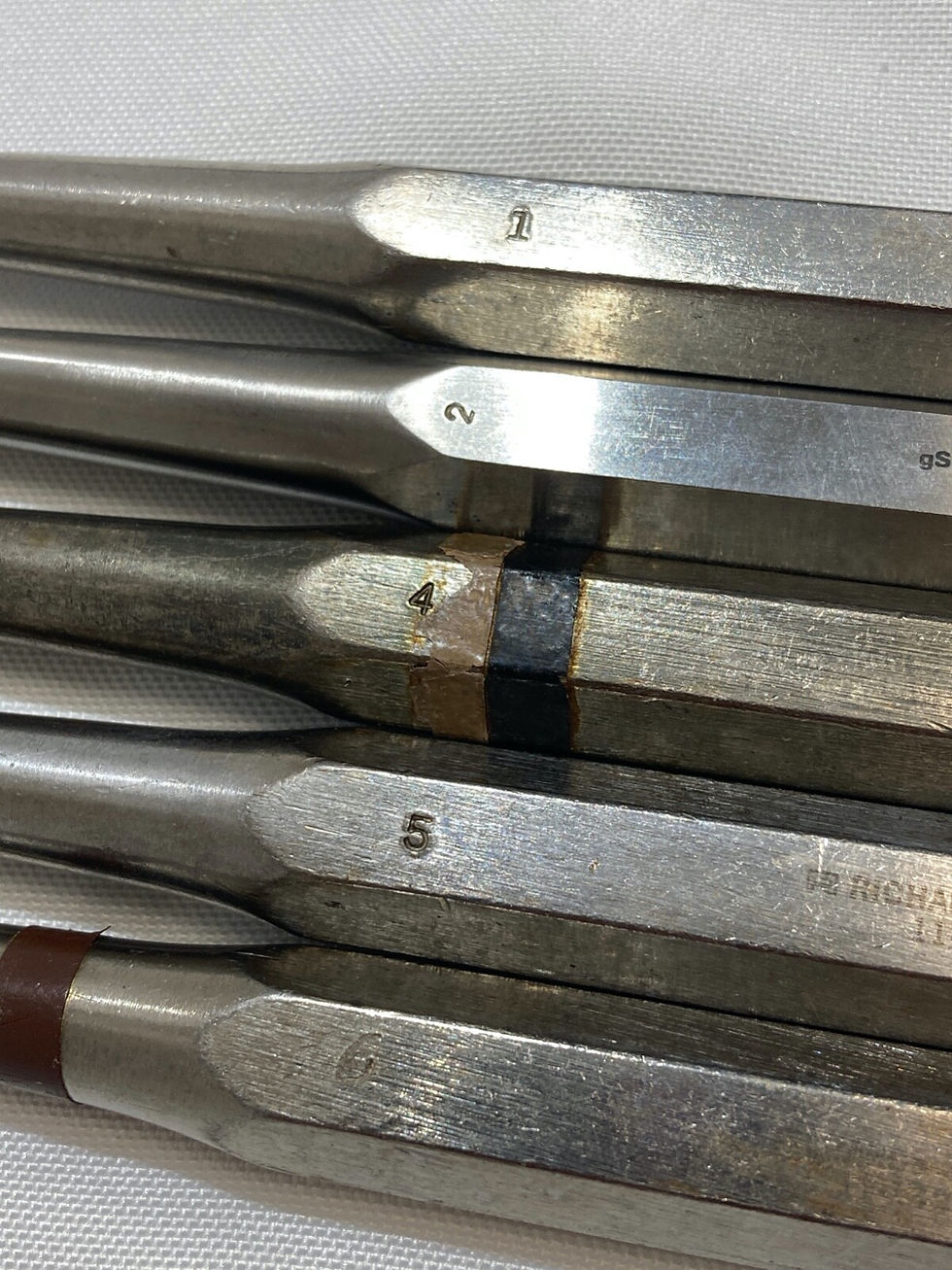 Thumbnail: Set of 11 Richards Straight & Angled 9" Heavy Bone Curettes Orthopedics Trauma